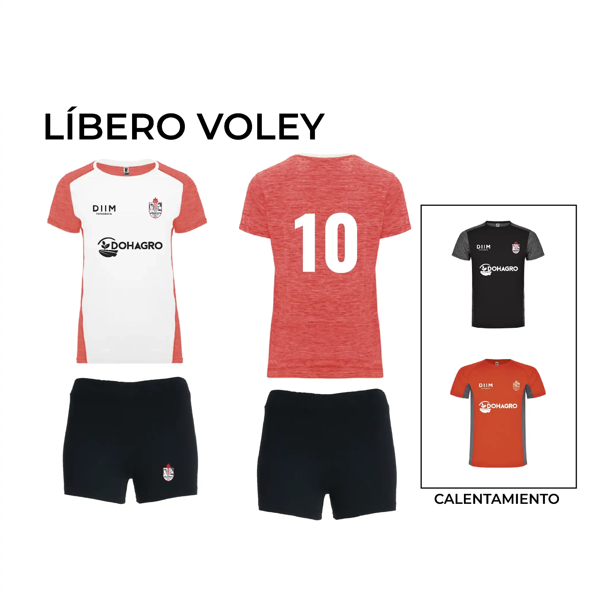 Equipación líbero voley femenino